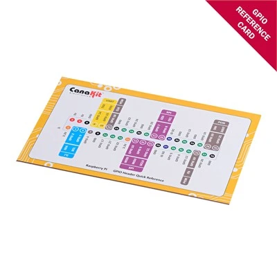 Canakit GPIO Reference Card with Raspberry Pi 4 4GB