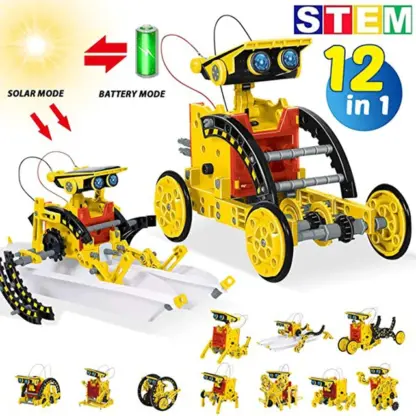 12-in-1 Science Experiment Solar Robot Toy DIY Building Powered Learning Tool Education Robots Technological Gadgets Kit for Kid - main photo