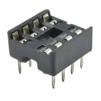 DIP-8 IC Chip Socket Adapter Solder Tail - 8-Pin 2.54mm Pitch