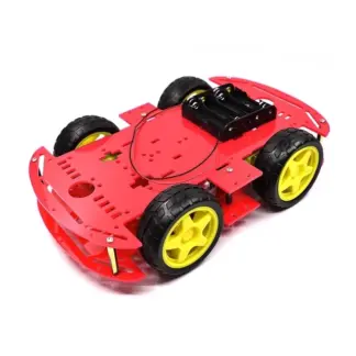 For Arduino UNO R3 Robot 4WD Car Remote Control L98N Educational Robotics Learning Kit - red cover image