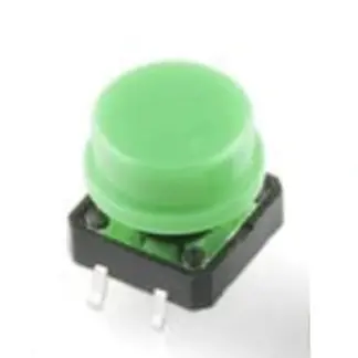 Tactile Momentary Push Button Green 12mm