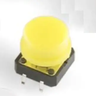 Tactile Momentary Push Button Yellow 12mm