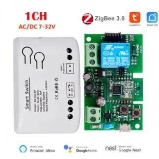 Tuya Zigbee Smart Switch Module 1CH AC/DC 7-32V Smart Life APP Smart Home Remote Control Device