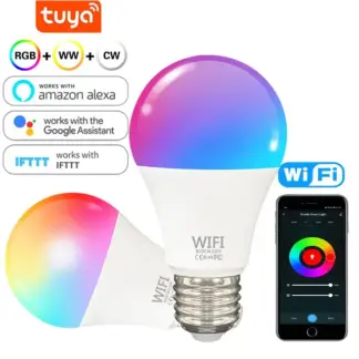 Tuya Smart Light Wifi Bulb E27 AC85-265V RGB+CW+WW 9W